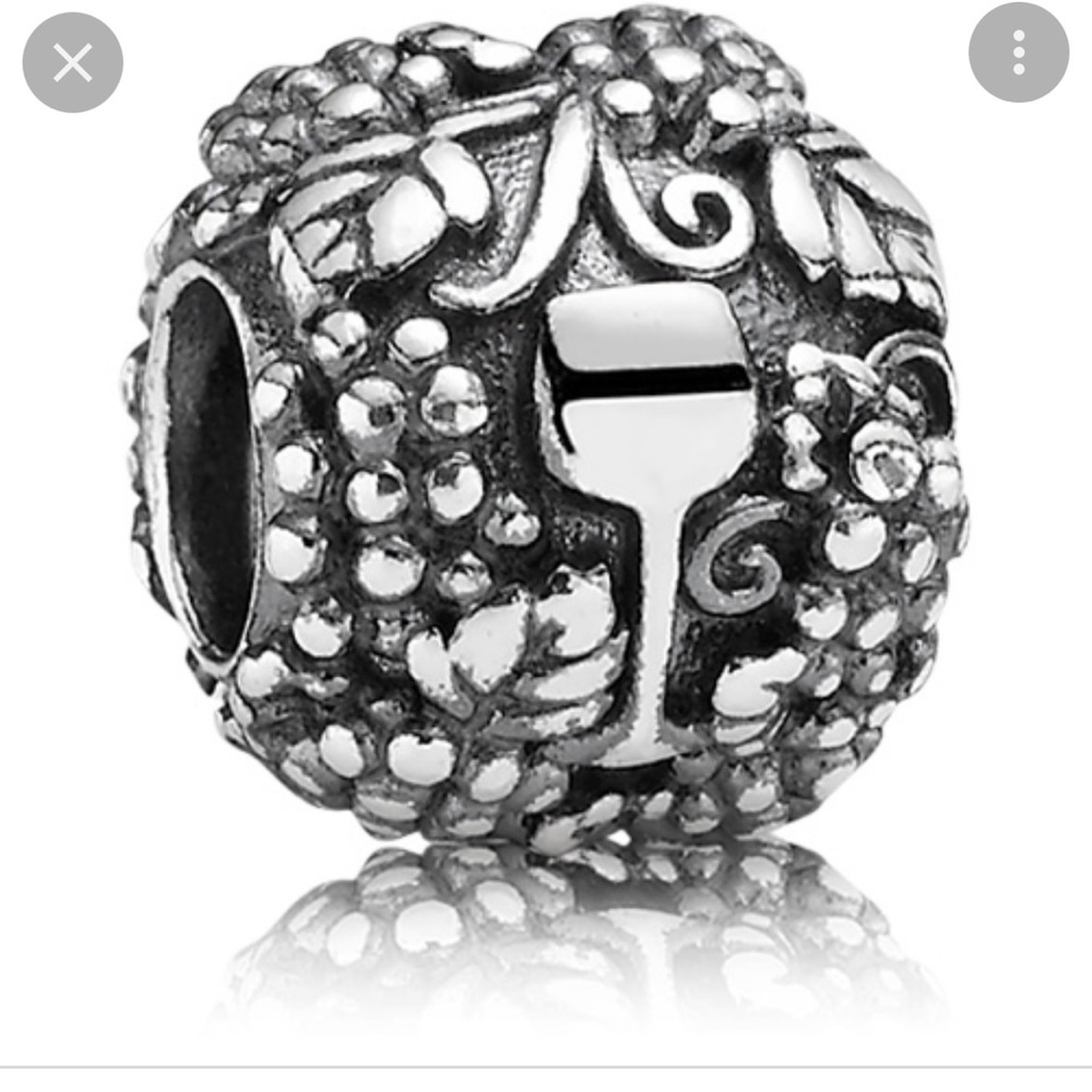Pandora Sterling Silver Retired Wine Bead